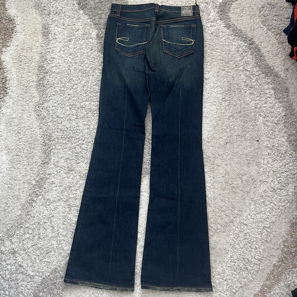 NWT Chip & Pepper Jeans Women's 26 Pamela Boot Blue Denim Embroidered
